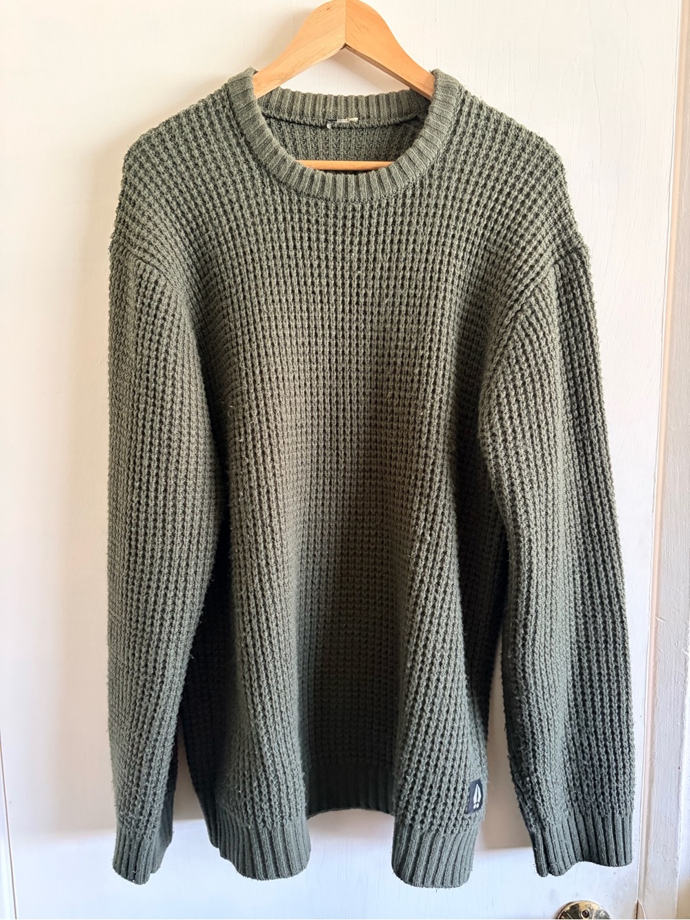 Bearded Goat - Men's Olive Green Knit Crewneck Sweater